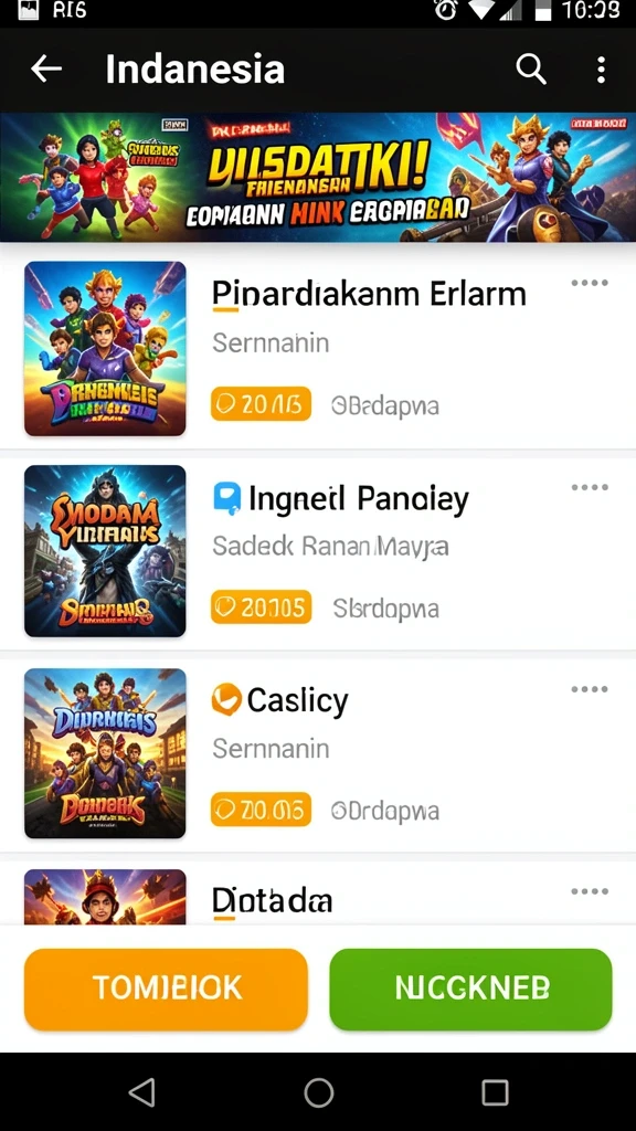 Antarmuka utama aplikasi BANDAR99 yang menarik.