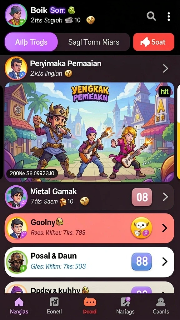 Tampilan layar utama CASH777 yang menakjubkan.