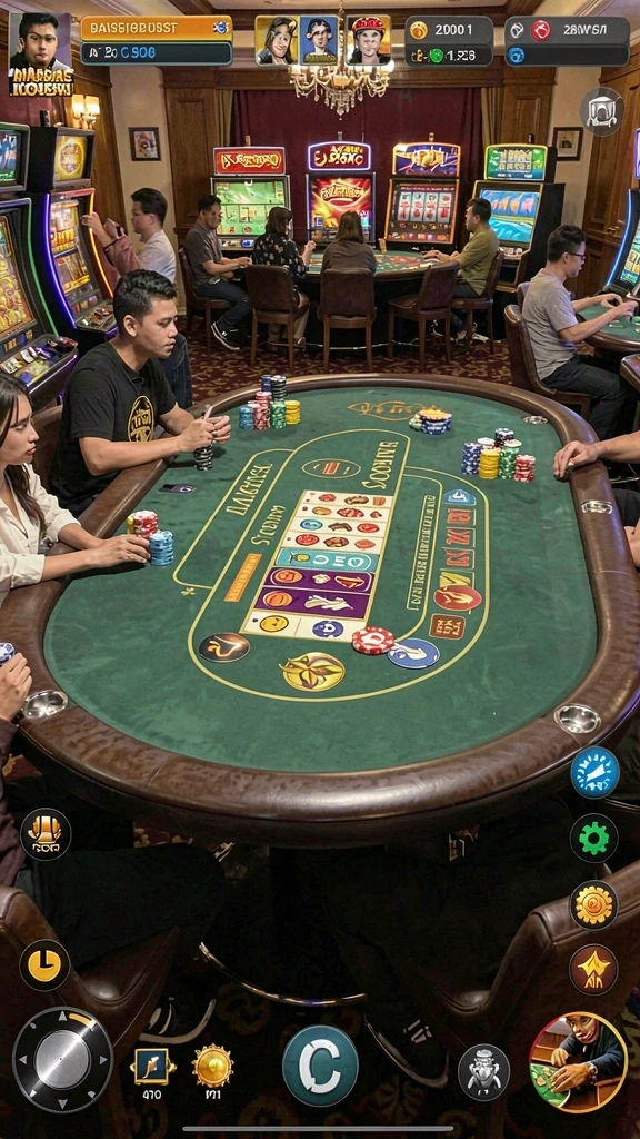 Screen 2 menunjukkan berbagai pilihan mesin slot yang tersedia.