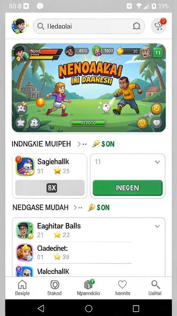 Leaderboard untuk melihat rangking pemain.