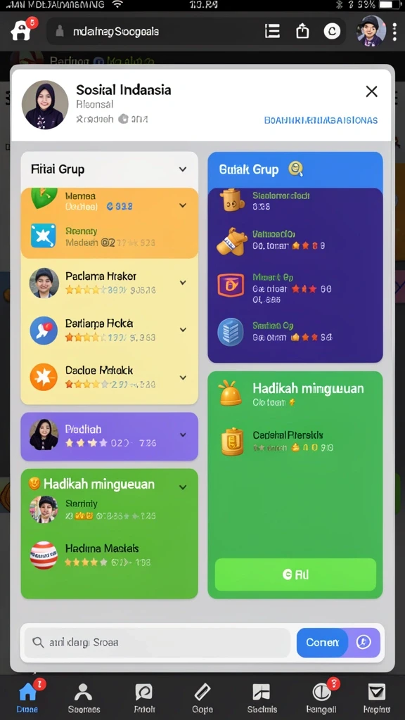 Karakter yang dapat disesuaikan dengan berbagai pilihan.