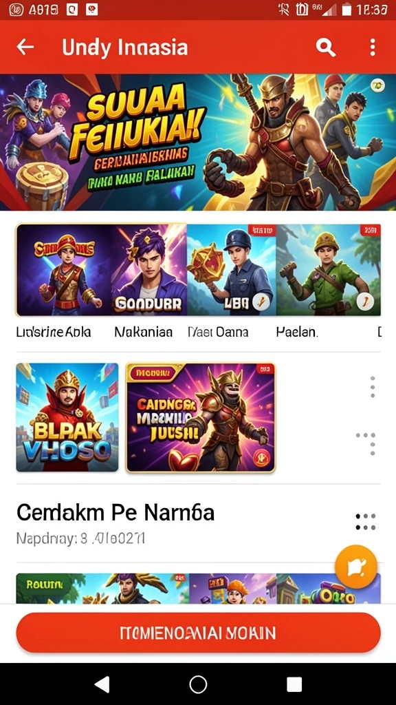 Tampilan halaman utama dengan grafik yang menawan.