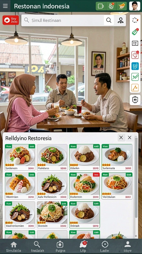 Tampilan awal game yang menarik dan intuitif.