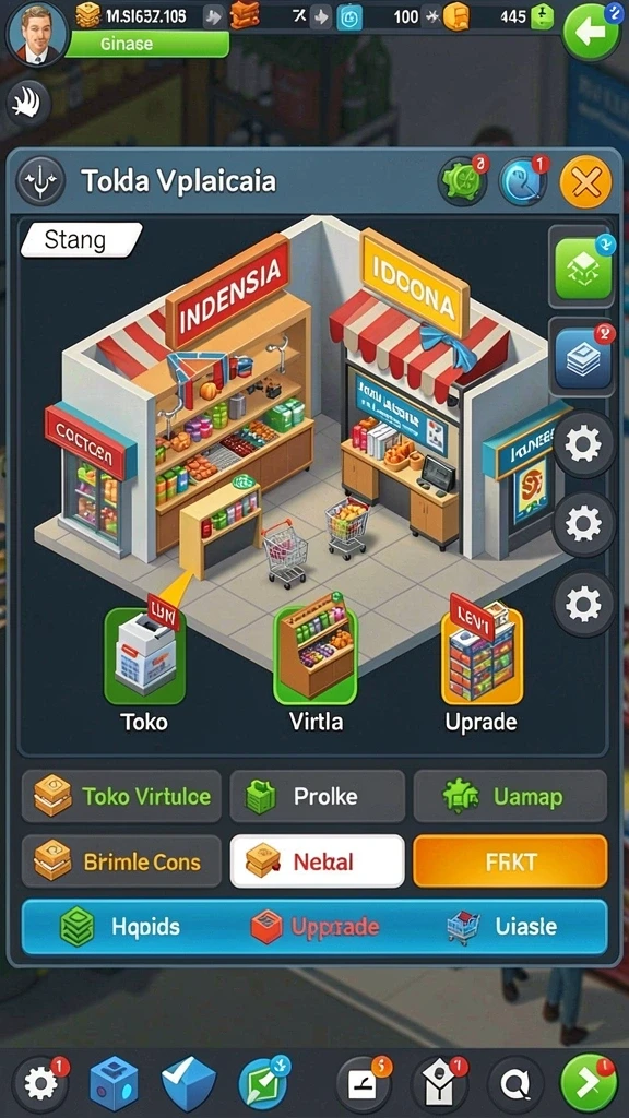 Screenshot menunjukkan interaksi karakter dengan dunia sekitar.