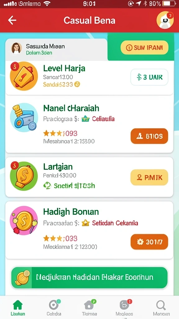 Tampilan awal antarmuka yang menarik dan mudah dinavigasi.